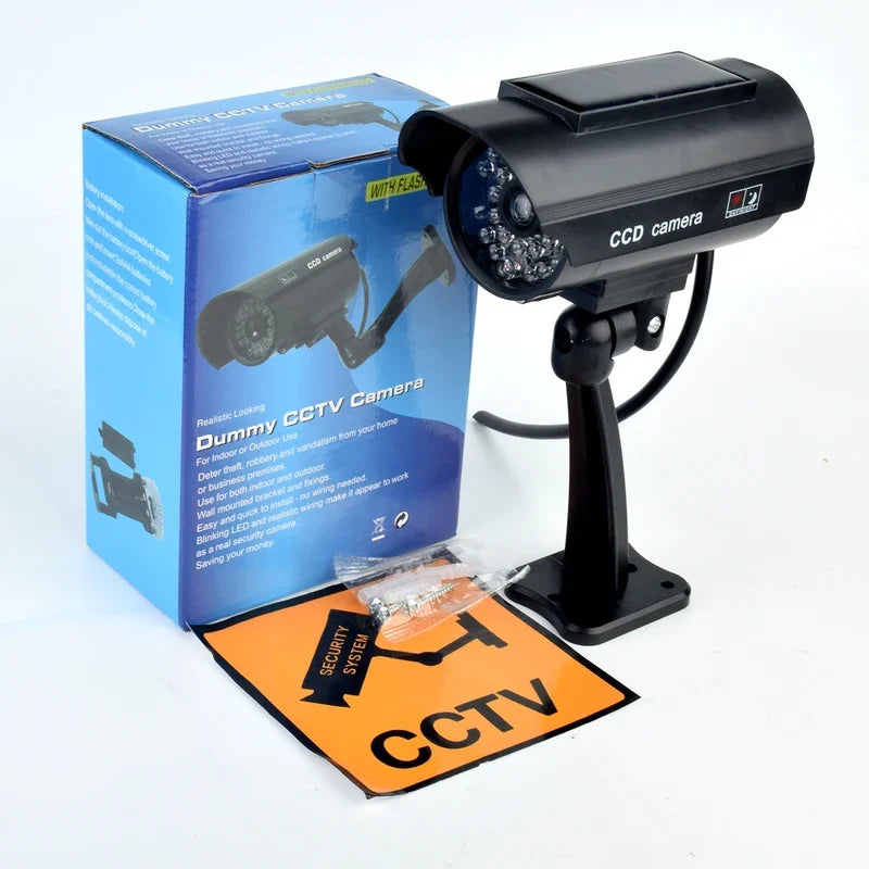 ALARMEST Fake Camera Solart Dummy Waterproof Security CCTV Surveillance Camera With Flashing Red Led Light Outdoor Indoor
