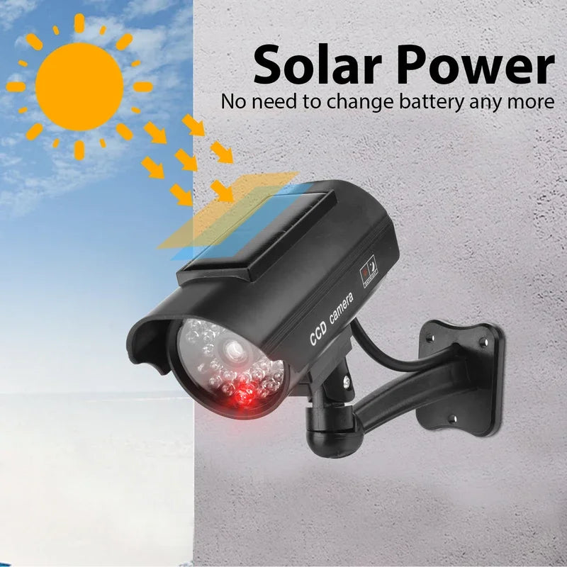 ALARMEST Fake Camera Solart Dummy Waterproof Security CCTV Surveillance Camera With Flashing Red Led Light Outdoor Indoor