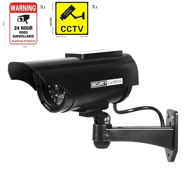 Red Flashing Led Fake CCTV Bullet Camera Scare The Thief Surveillance Security System Solar Powered Dummy Waterproof Camera