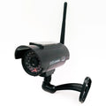 Solar Powered Fake Security Camera, Bullet Dummy Security Camera Simulated Surveillance System with Red Flashing Light