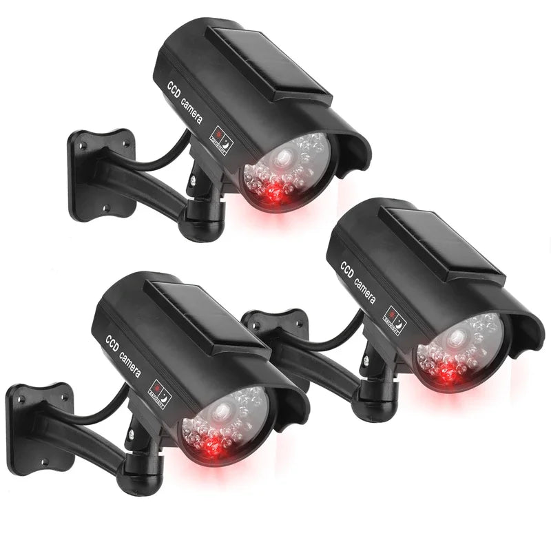 Eleopard Fake Camera Solart Dummy Waterproof Security CCTV Surveillance Camera With Flashing Red Led Light Outdoor Indoor