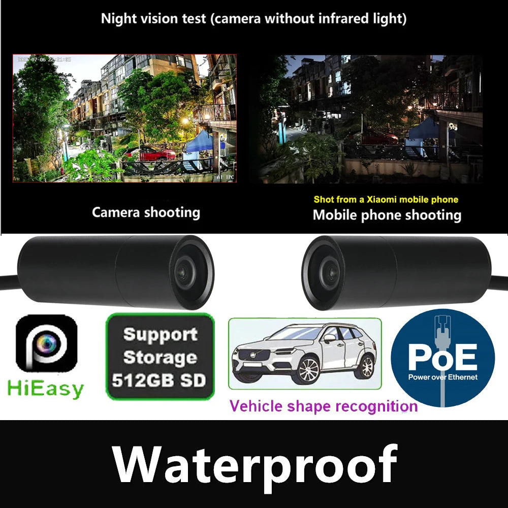 Mini Bullet Camera 5MP POE Cameras Outdoor Black-light-level Starlight Security Surveillance P2P Full HD Video Recorder Onvif IP