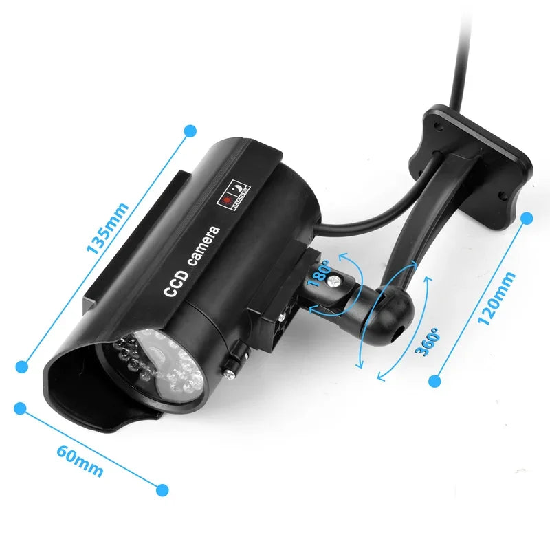 ALARMEST Fake Camera Solart Dummy Waterproof Security CCTV Surveillance Camera With Flashing Red Led Light Outdoor Indoor
